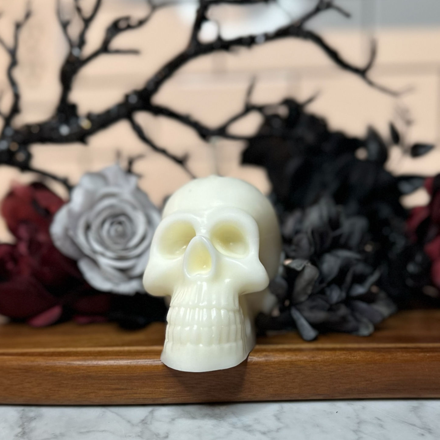 Bleeding Skull Candle